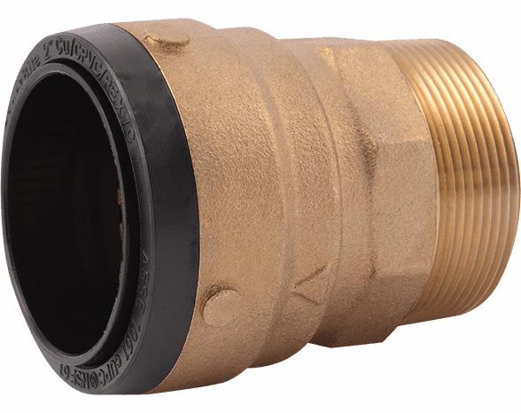 2" x 2" MPT Connector Lead Free