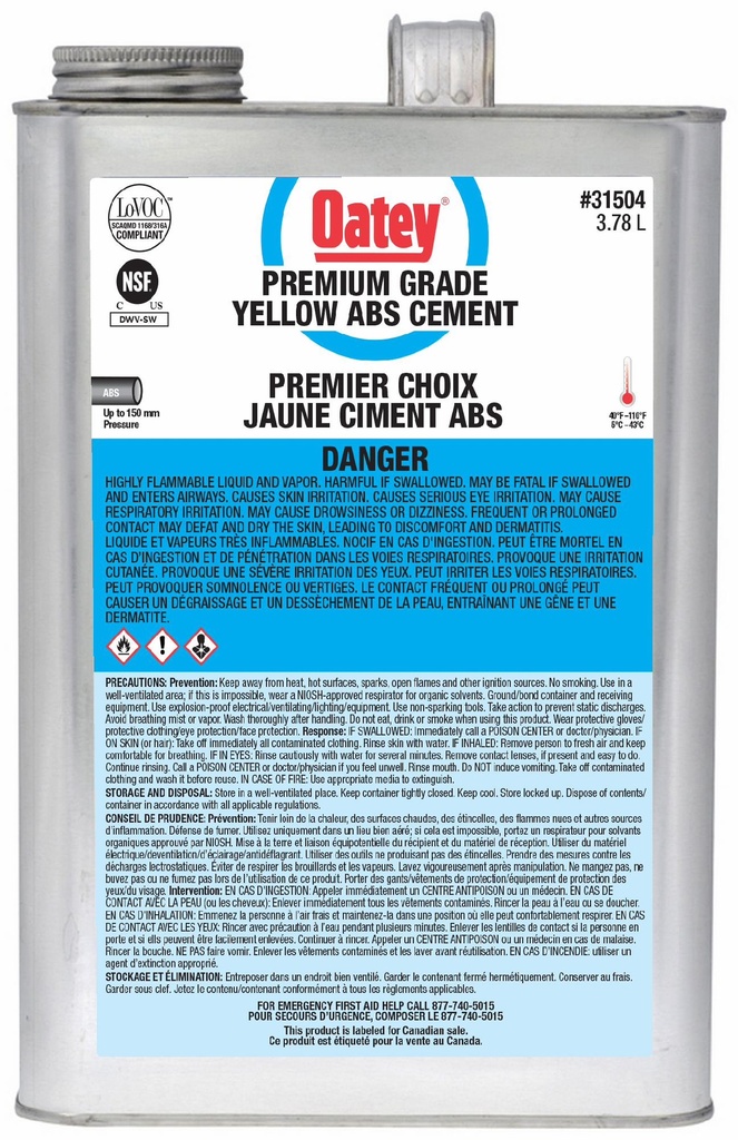 3.78L Premium ABS Cement Yellow