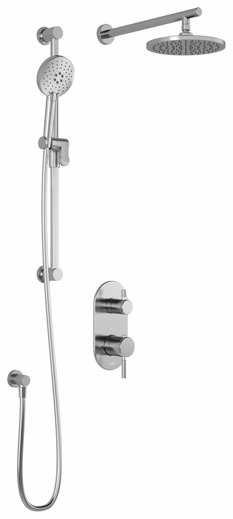 Preciso TD2 Thermostatic Integrated Diverter Shower System with Wall Arm