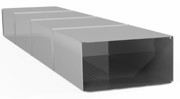 24" x 12" Duct 26ga Beaded 5' Len (per foot)