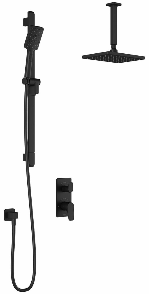 Moroka TD2 Thermostatic Integrated Diverter Shower System Vertical Ceiling Arm