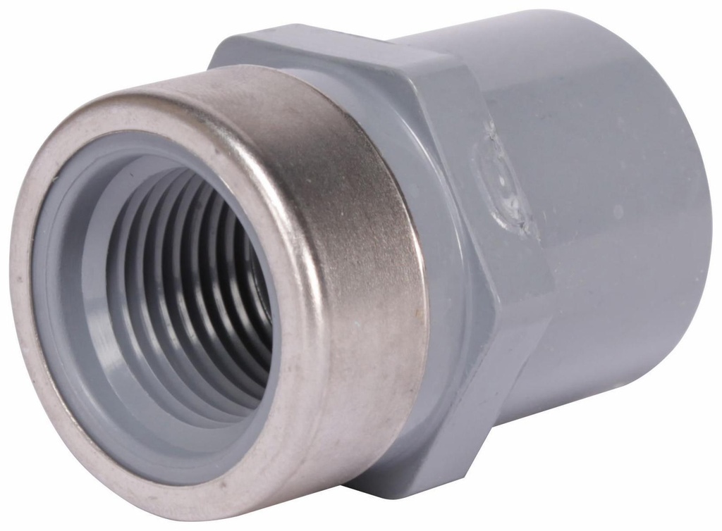 2" CPVC SCH80 FEMALE ADPT SOCxFPT SS REINFORCED
