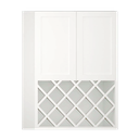 30" Wine Rack w/ 2 doors (Matte Luxe White, Shaker 90, 30")