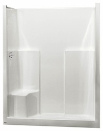 [6452115] SS3660 Center Drain Alcove 1-Piece Shower with LH Seat