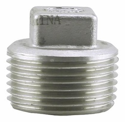 [7119986] SS304P-10 - '1" 304SS Cored Plug Iso4144'