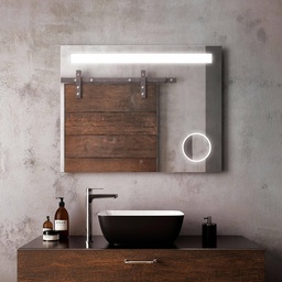 [3749435] Emblem Illuminated Bathroom Makeup Mirror 38" x 30"