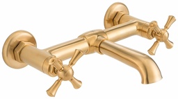 [1327811] Oak Hill Wall Mount Bridge Bathroom Faucet with Cross Handles