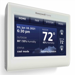 [3979949] 2-Wire IAQ high definition color touchscreen white front/white side thermostat with RedLINK technology