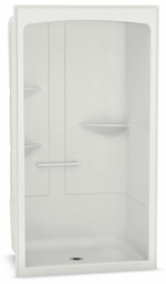 [6451850] Allia SHR-4834 Center Drain Alcover 1-Piece Shower with RH Seat