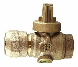 [2310580] N/L F/PORT B/V CURB with DRN - 1 1/4" CB x 1 1/4" FIP