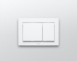 [1062525] PUSH PLATE - RECTANGLE WHITE PLASTIC FOR IN WALL TANK SYSTEM