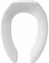 [2000350] Elongated Commercial Plastic Open Front Toilet Seat less Cover