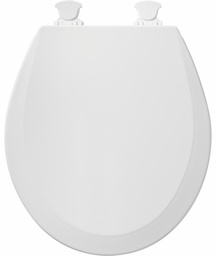 [2000950] Round Enameled Wood Easy-Clean Toilet Seat with Cover