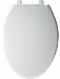 [2000750] Elongated Open Front Hospitality Plastic Toilet Seat With Cover and STA-TITE Hinges