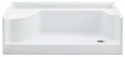 [3990305] Bowen 60" x 31-3/8" RH Drain Shower Base with LH Seat & 21" Knee Wall