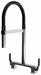 [3740285] SkyRidge Bridge Kitchen Faucet with PVC Pullout Spray