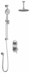 [3751580] Preciso TD2 Thermostatic Integrated Diverter Shower System with Vertical Ceiling Arm (less valves)