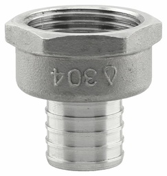 [7901220] SSPEX-FA10 - '1" x 1" FPT 304SS Crimp PEX Female Adapter - F1807'