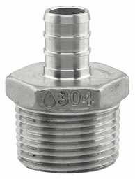 [7901232] SSPEX-MA0507 - '1/2" x 3/4" MPT 304SS Crimp PEX Male Adapter - F1807'