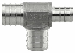 [7901346] SSPEX-T070507 - '3/4" x 1/2" x 3/4" 304SS Crimp PEX Tee - F1807'