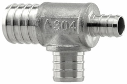 [7901366] SSPEX-T100507 - '1" x 1/2" x 3/4" 304SS Crimp PEX Tee - F1807'