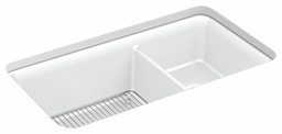 [2960445] Cairn 33-1/2" 1.75 Bowl Undermount Neoroc Kitchen Sink with Rack