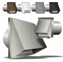 [5647752] 7" Wall Cap with Damper Grey 30ga