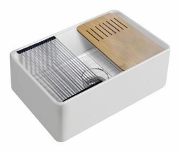 [2530450] 1 Bowl 30 x 20 Fireclay Apron Front Sink